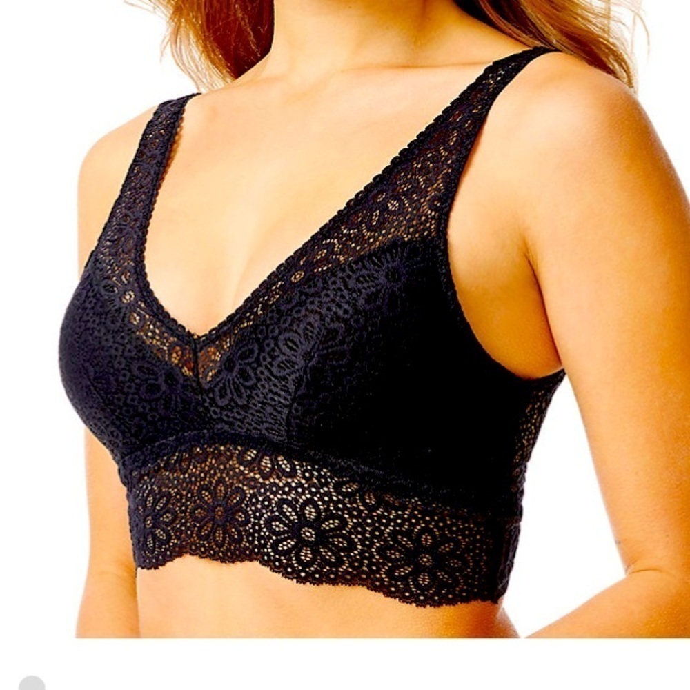 SO black lace bralette, comfy and cute, new - Picture 1 of 6